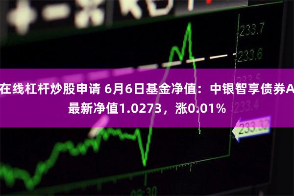 在线杠杆炒股申请 6月6日基金净值：中银智享债券A最新净值1.0273，涨0.01%