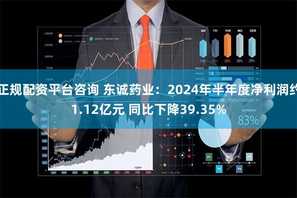 正规配资平台咨询 东诚药业：2024年半年度净利润约1.12