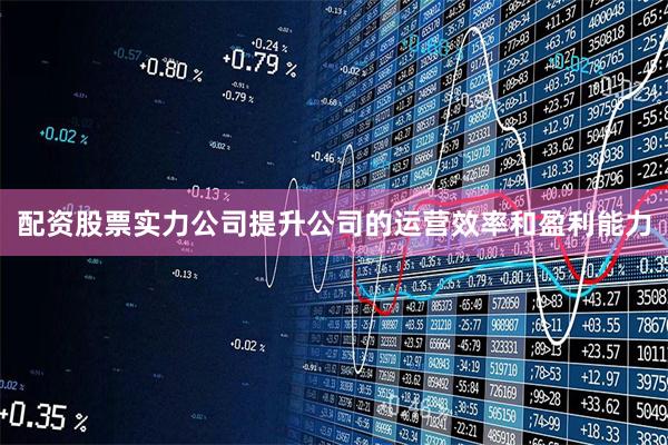 配资股票实力公司提升公司的运营效率和盈利能力